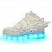 Leather led light up high tops wings